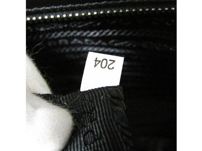 Borsa in pelle da uomo Prada nera Nero - vista 15