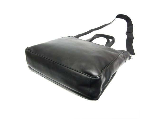 Borsa in pelle da uomo Prada nera Nero - vista 3