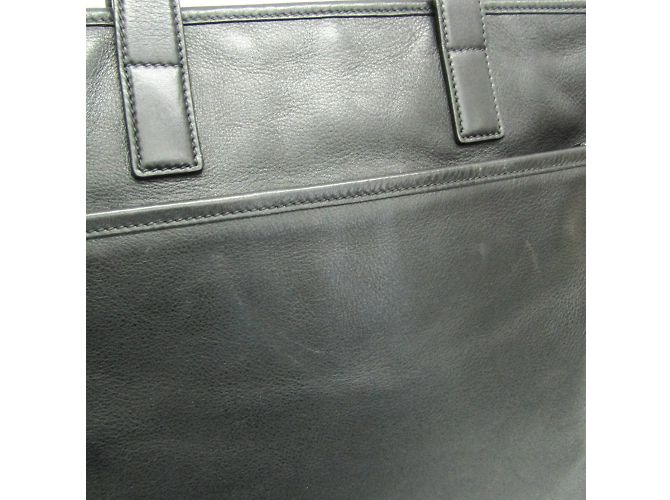 Borsa in pelle da uomo Prada nera Nero - vista 7