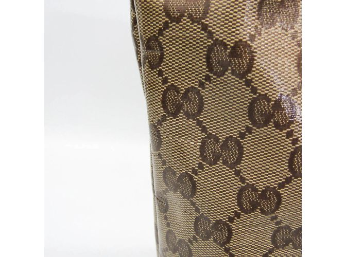 Borsa tote Gucci GG Crystal Beige Marrone scuro - vista 6