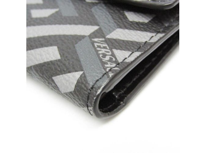 Portafoglio Tri-Fold La Greca di Versace Marrone Nero - vista 5