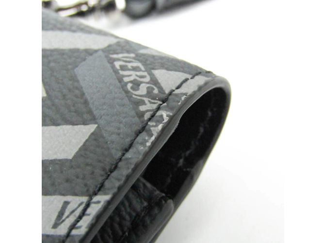 Portafoglio Tri-Fold La Greca di Versace Marrone Nero - vista 6