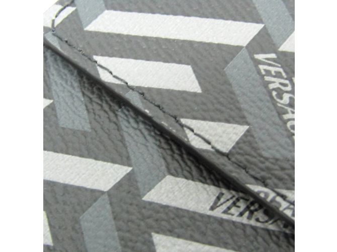 Portafoglio Tri-Fold La Greca di Versace Marrone Nero - vista 7