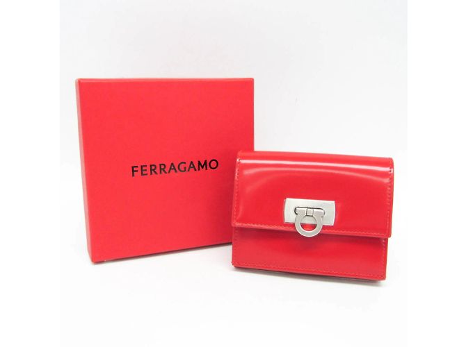 Carteira bi-fold Gancini Wanda da Salvatore Ferragamo Vermelho - vista 2