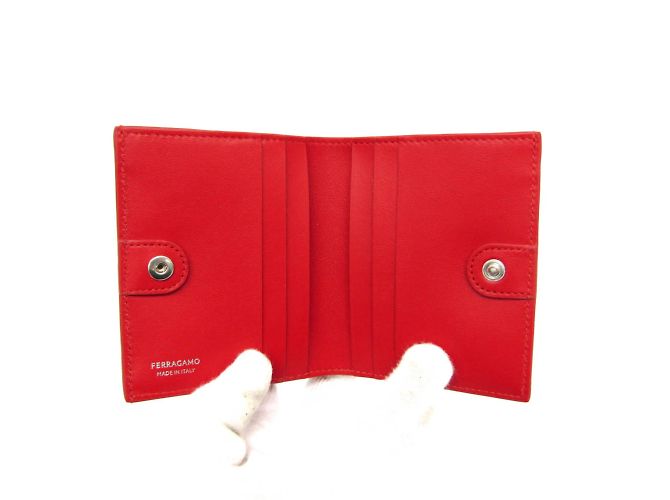 Carteira bi-fold Gancini Wanda da Salvatore Ferragamo Vermelho - vista 4