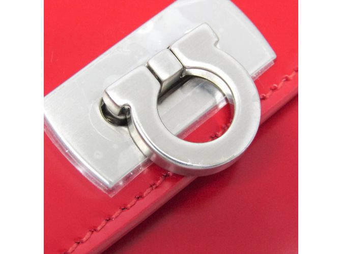 Carteira bi-fold Gancini Wanda da Salvatore Ferragamo Vermelho - vista 7