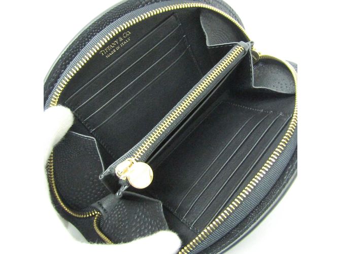 Tiffany & Co Tiffany Half Moon Leder Langbörse Schwarz - Ansicht 4