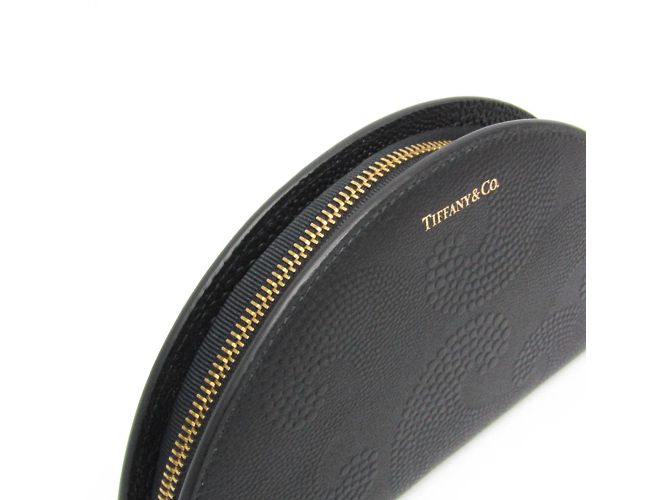 Tiffany & Co Tiffany Half Moon Leder Langbörse Schwarz - Ansicht 7