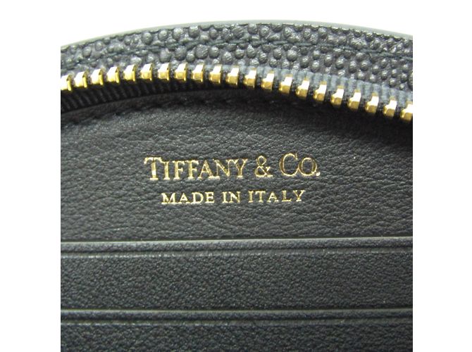 Tiffany & Co Tiffany Half Moon Leder Langbörse Schwarz - Ansicht 9
