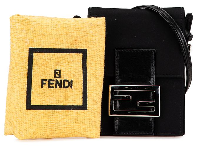 Fendi Mini Nylon FF Lock Crossbody Nero - vista 14