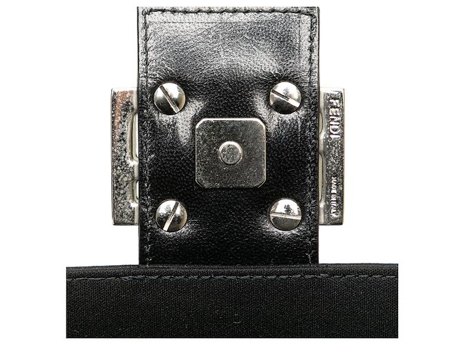 Fendi Mini Nylon FF Lock Crossbody Nero - vista 8