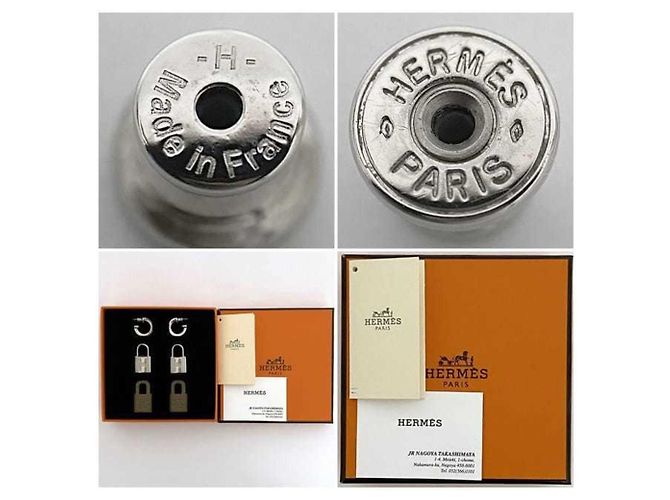 Hermès Pendientes Hermes O'Kelly Castaño Plata - vista 11