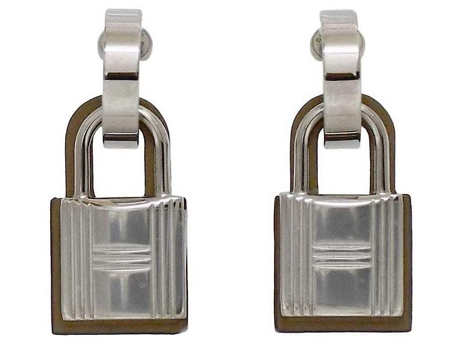 Hermès Pendientes Hermes O'Kelly Castaño Plata - vista 2