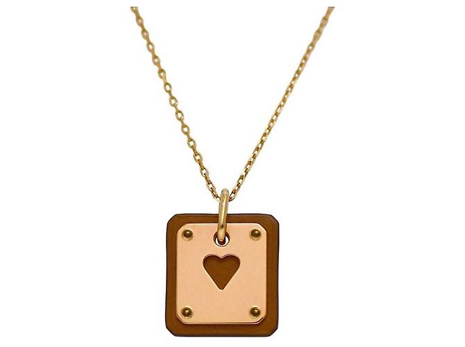 Hermès Collar Hermes como Doucour PM Castaño Dorado - vista 2