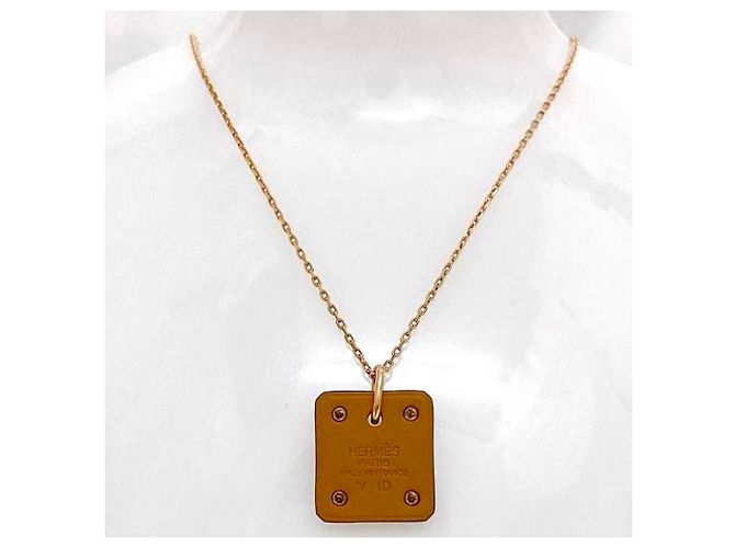 Hermès Collar Hermes como Doucour PM Castaño Dorado - vista 3