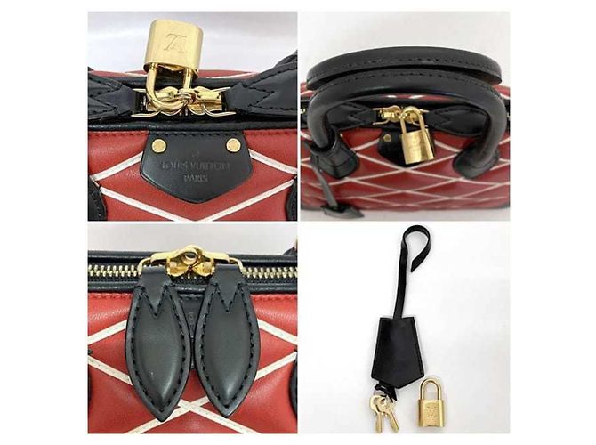Borsa Alma PM Louis Vuitton Nero Rosso - vista 9