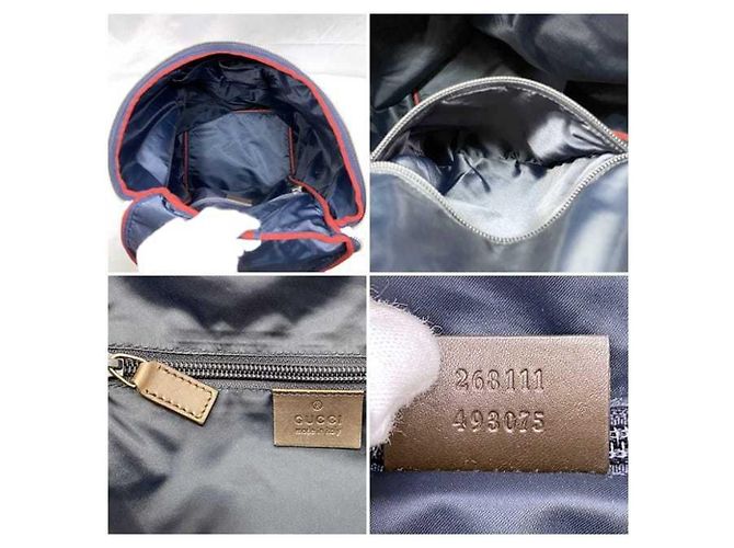 Zaino Gucci Diamante Marrone Blu navy - vista 10