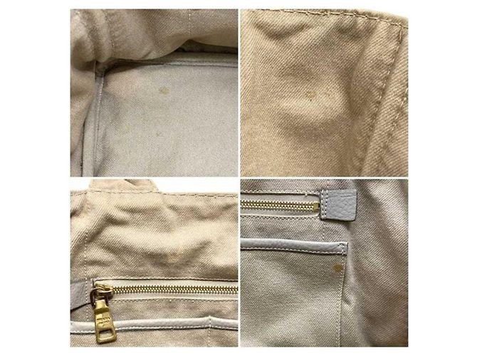 Borsa tote in canapa beige Prada - vista 11