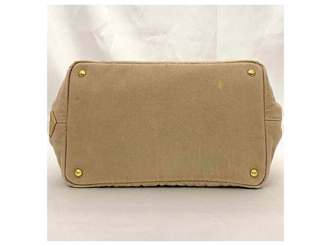 Borsa tote in canapa beige Prada - vista 5