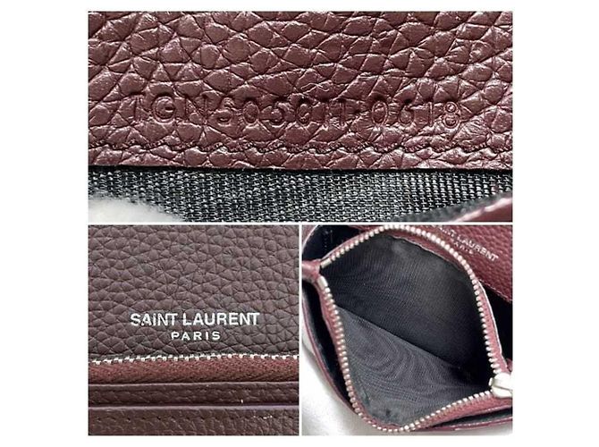 Billetera bi-fold Saint Laurent en Burdeos - vista 11
