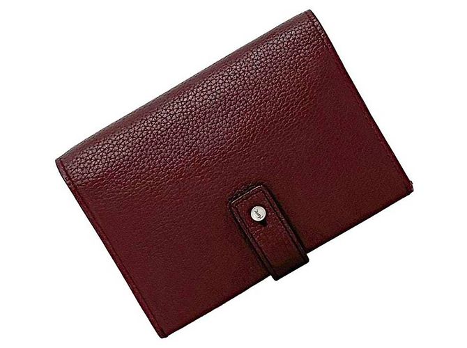 Billetera bi-fold Saint Laurent en Burdeos - vista 2