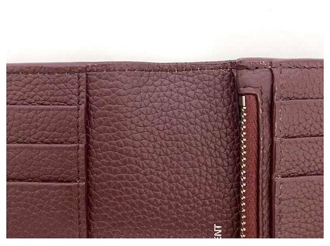 Billetera bi-fold Saint Laurent en Burdeos - vista 7