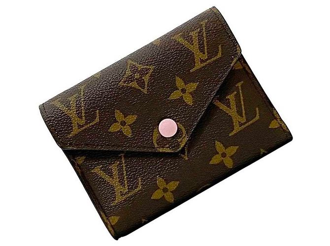 Billetera plegable Louis Vuitton Castaño Rosa Monograma - vista 2