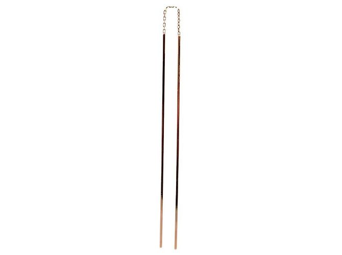 NUEVO MONO PENDIENTE VANRYCKE NUNCHAKU PENDIENTE ORO ROSA 18K Dorado - vista 3