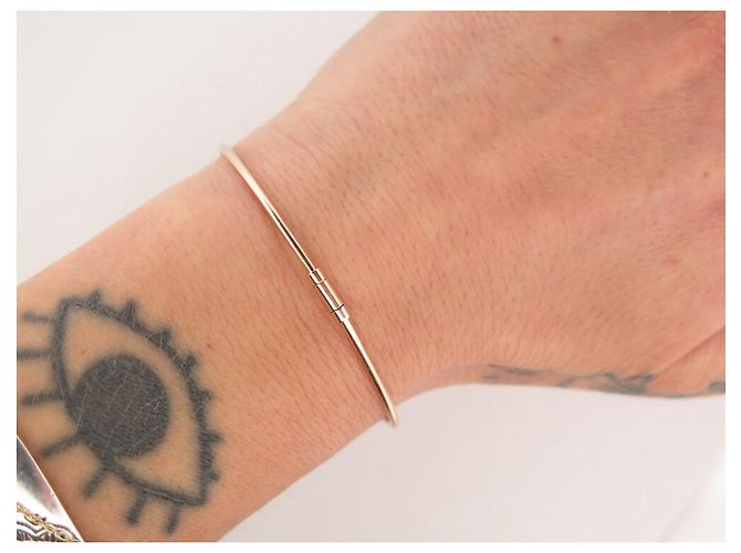 NUOVO BRACCIALE VANRYCKE JONC IL FILO DELLA VITA T1 IN ORO ROSA 18K - vista 11