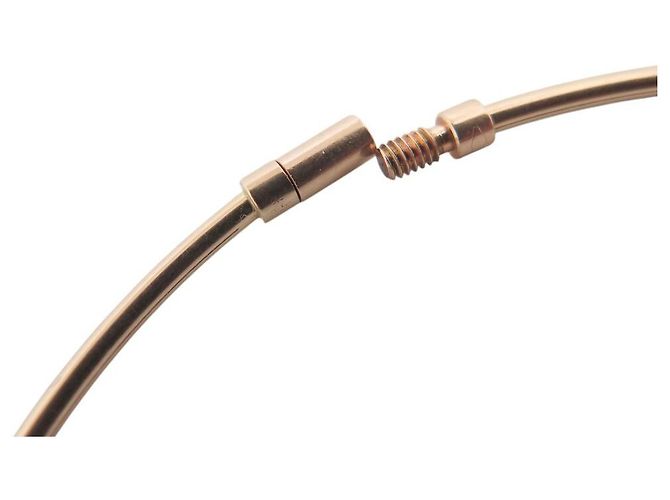 NUOVO BRACCIALE VANRYCKE JONC IL FILO DELLA VITA T1 IN ORO ROSA 18K - vista 8