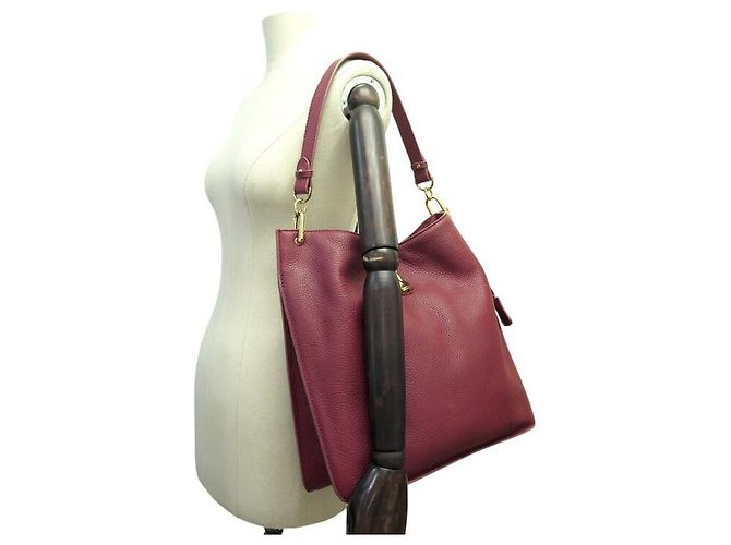 BOLSA DE MÃO MAC DOUGLAS KENTUCKY ROMO T M HOBO DE COURO BORDEAUX - vista 8