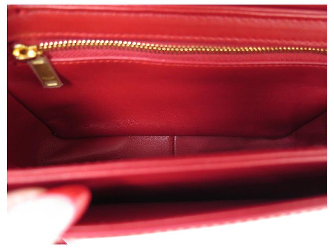 Céline NUOVA BORSA A MANO CELINE TRIOMPHE TEEN 188423 IN PELLE ROSSA Rosso - vista 10
