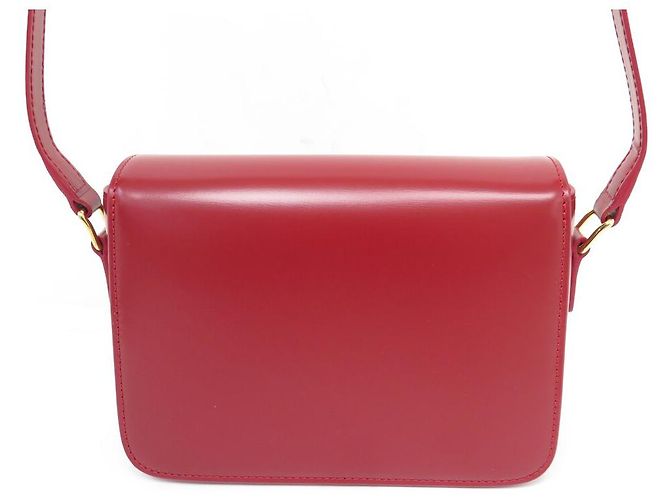Céline NUOVA BORSA A MANO CELINE TRIOMPHE TEEN 188423 IN PELLE ROSSA Rosso - vista 2