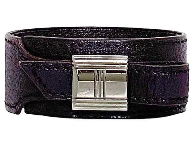 Hermès Bracciale Hermes Artemis in pelle viola Porpora - vista 2