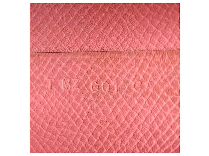 Hermès Monedero Hermes en cuero Togo rosa - vista 10