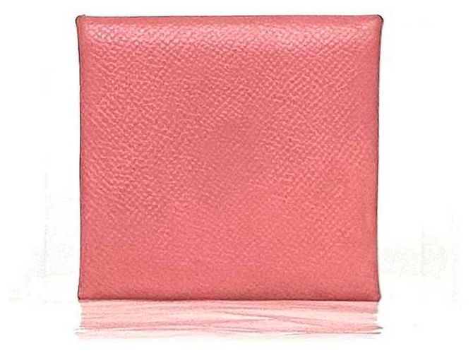 Hermès Monedero Hermes en cuero Togo rosa - vista 4