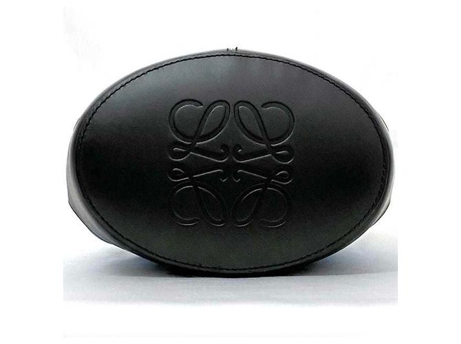 Loewe Bicolor Leder Schultertasche Schwarz Hellblau - Ansicht 5