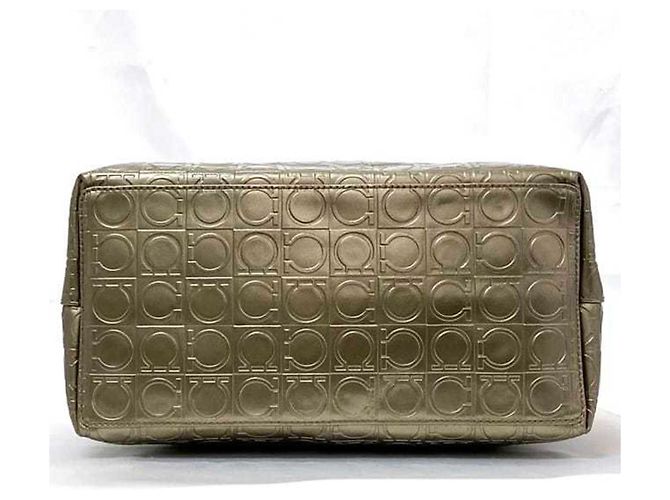 Borsa tote oro e grigia Salvatore Ferragamo Marrone D'oro - vista 5