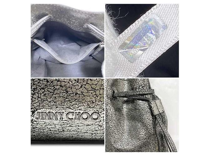 Jimmy Choo Metallic Silber Leder Tote Bag - Ansicht 11