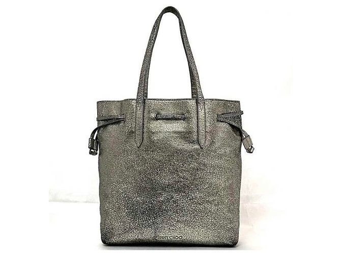 Jimmy Choo Metallic Silber Leder Tote Bag - Ansicht 3