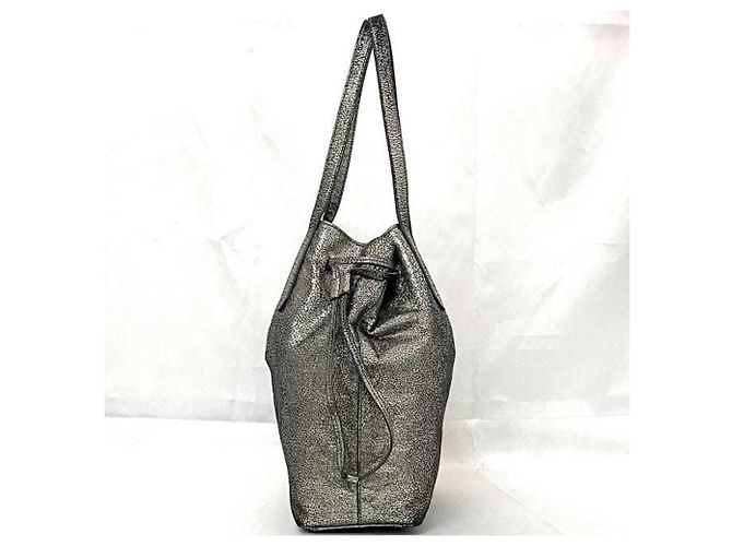 Jimmy Choo Metallic Silber Leder Tote Bag - Ansicht 4