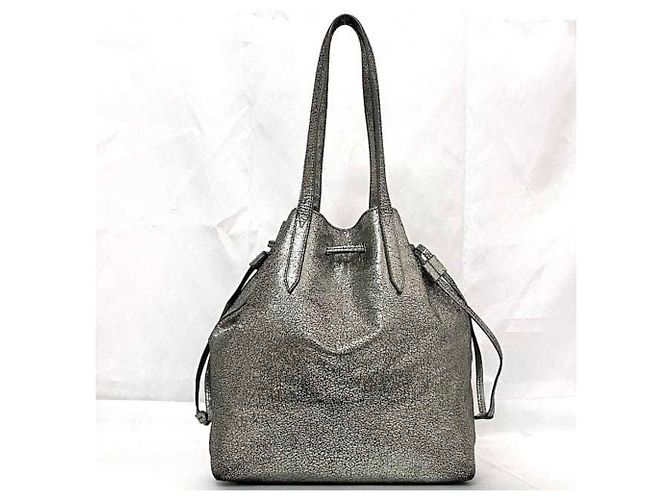 Jimmy Choo Metallic Silber Leder Tote Bag - Ansicht 5