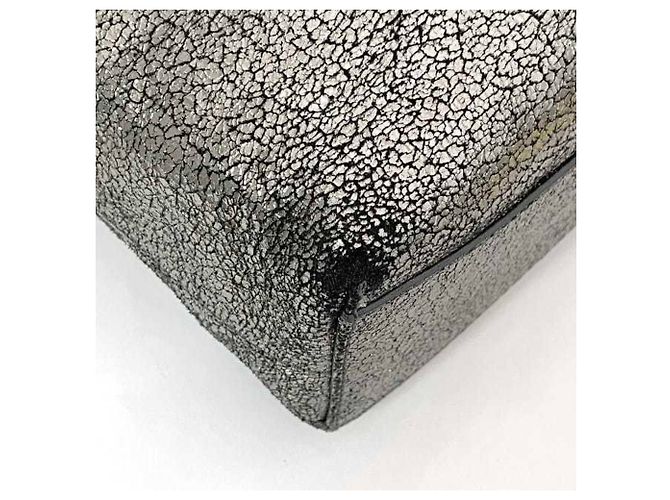 Jimmy Choo Metallic Silber Leder Tote Bag - Ansicht 7