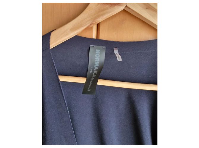 Top envolvente Dolman Norma Kamali azul oscuro - vista 3