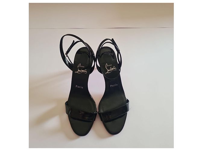 Sandali Christian Louboutin Epic in vernice nera Nero - vista 2