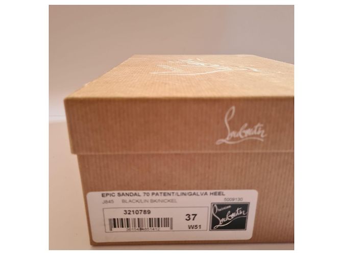 Sandali Christian Louboutin Epic in vernice nera Nero - vista 5
