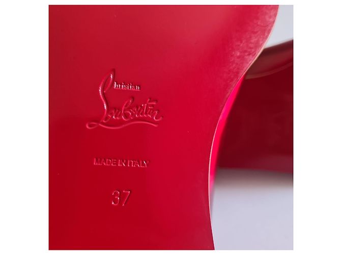 Mocassini Christian Louboutin in vernice rossa Rosso - vista 5