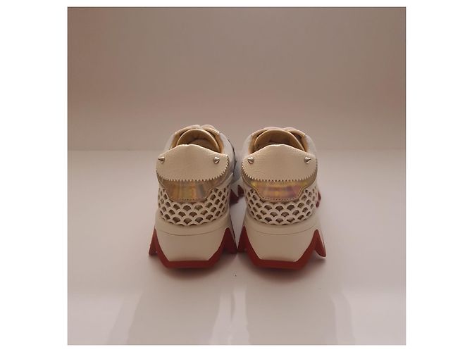 Christian Louboutin Loubishark Sneaker Weiß Stoff - Ansicht 4