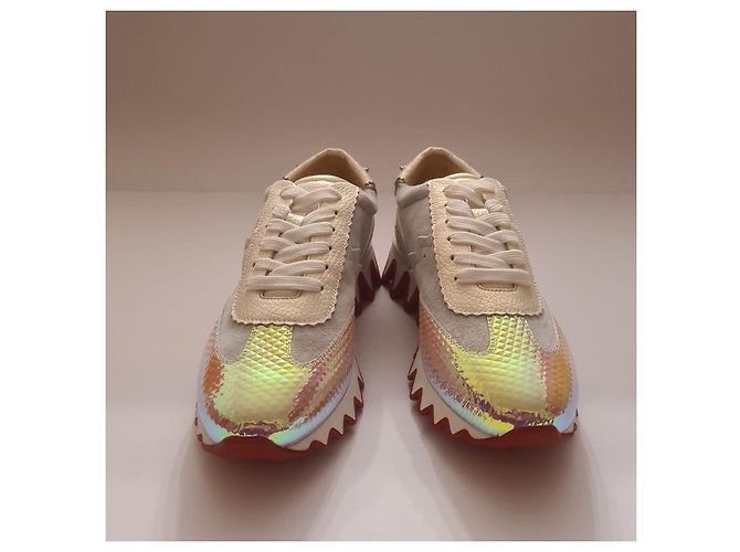 Christian Louboutin Loubishark Sneaker Weiß Stoff - Ansicht 5