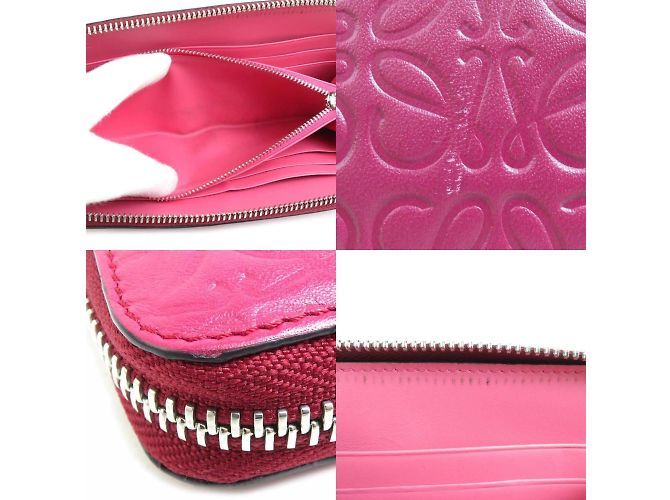 Cartera larga redonda Loewe en rosa profundo - vista 4
